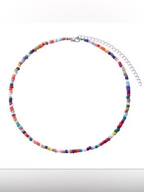 Multicolor Seed Bead Choker Necklace - Women Jewelry